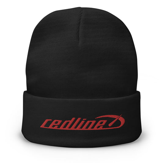 redline - embroidered beanie